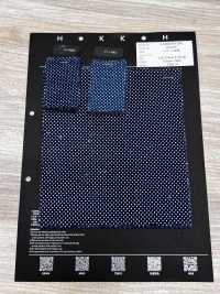 5-WABASH-DRL Indigo-Entladungsdruck Polka Dots/Bandana/gepunktetes Karomuster/Fliegende Raute[Textilien / Stoffe] HOKKOH Weitere Fotos