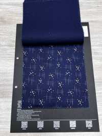 5-WABASH-DRL Indigo-Entladungsdruck Polka Dots/Bandana/gepunktetes Karomuster/Fliegende Raute[Textilien / Stoffe] HOKKOH Weitere Fotos