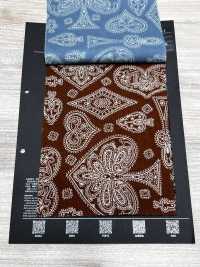 5026-1330-1 Bandana-Stoff Off-Discharge-Druck Trump Paisley[Textilien / Stoffe] HOKKOH Weitere Fotos