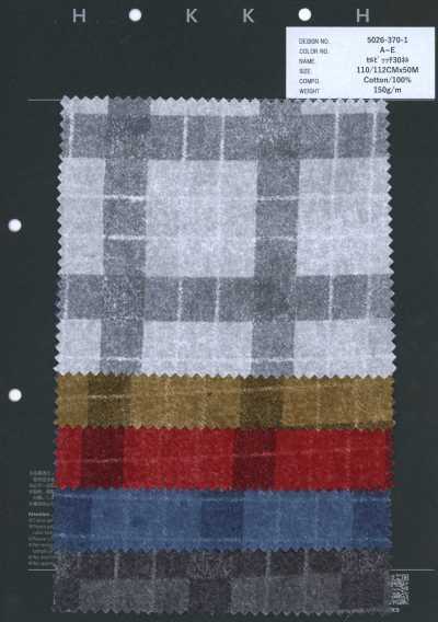 5026-370-1 Webkante 30er angerauter Flanell im Vintage-Karo