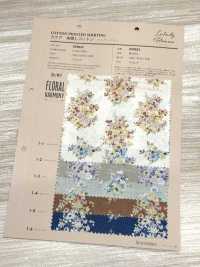 850622 Batist aus ungebleichter Baumwolle Rurudi Roman Floral Harmony[Textilien / Stoffe] VANCET Weitere Fotos