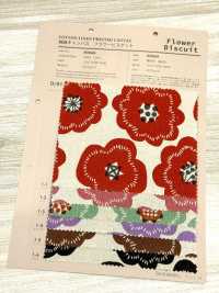 850626 Baumwoll-Leinen-Canvas Blumen-Biskuit[Textilien / Stoffe] VANCET Weitere Fotos
