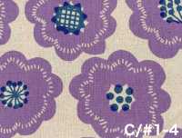 850626 Baumwoll-Leinen-Canvas Blumen-Biskuit[Textilien / Stoffe] VANCET Weitere Fotos