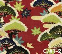 850630 Batist mit floralem goldenen japanischen Muster, aufsteigende Kiefer[Textilien / Stoffe] VANCET Weitere Fotos