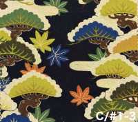 850630 Batist mit floralem goldenen japanischen Muster, aufsteigende Kiefer[Textilien / Stoffe] VANCET Weitere Fotos