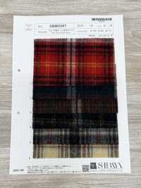 SBW3347 Gebürftes Karomuster aus Alpaka-Wollmischung[Textilien / Stoffe] SHIBAYA Weitere Fotos
