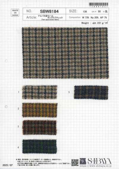 SBW8184 Woll-Alpaka-Mischung Gun-Club-Karo