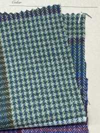 A-8191 Baumwoll-Flanell mit mehrfarbigem Blockkaro[Textilien / Stoffe] Arinobe Shoten Weitere Fotos