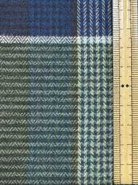 A-8191 Baumwoll-Flanell mit mehrfarbigem Blockkaro[Textilien / Stoffe] Arinobe Shoten Weitere Fotos