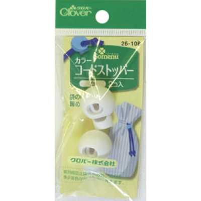 26108 Farbiger Kordelstopper <White>