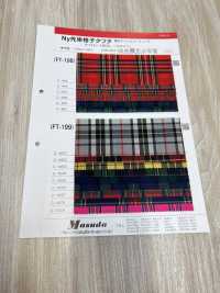 FT-199 Ny Yarn Dyed Gittertaft[Textilgewebe] Masuda Sub-Foto