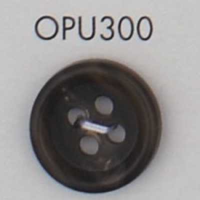OPU300 4-Loch-Knopf mit Rand, aus Harnstoffharz