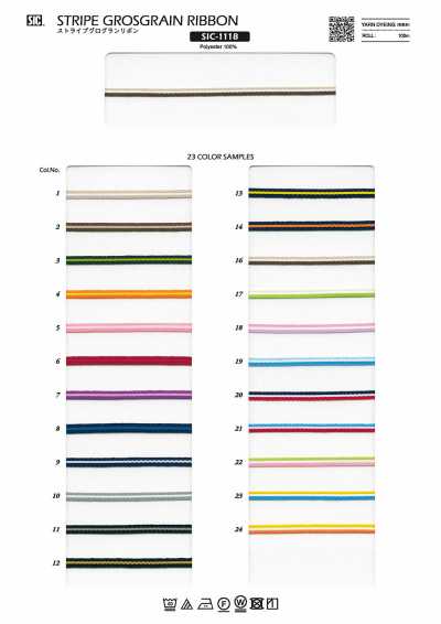 SIC-1118 Gestreiftes Grosgrainband
