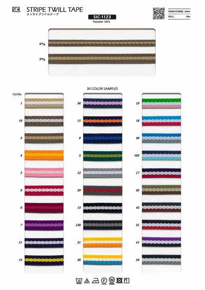 SIC-1123 Gestreiftes Twillband