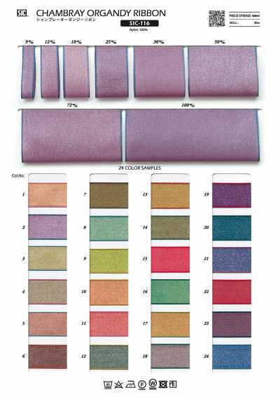 SIC-116 Chambray-Organza-Band