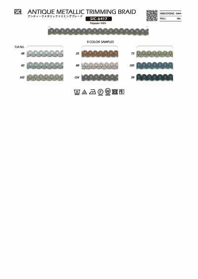 SIC-6417 Antik-Metallic-Zierborte