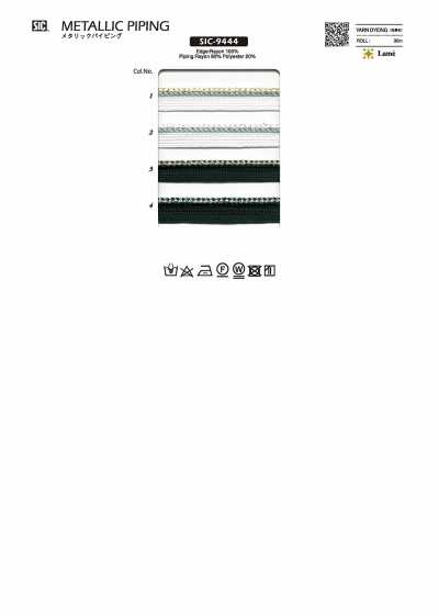 SIC-9444 Metallic-Paspelband