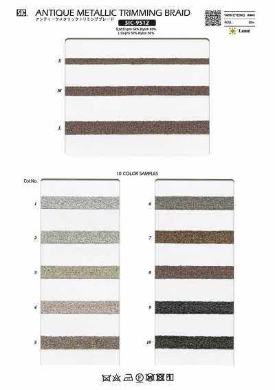 SIC-9512 Antike Metallic-Zierborte