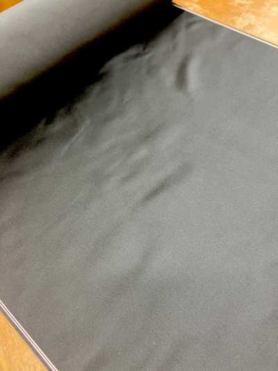 104 Hergestellt in Japan, echter Seidensatin aus reiner Seide, einseitiger Satin-Besatzstoff, Schwarz
