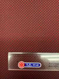 184E [Outlet] Yamanashi Fujiyoshida 100% Seide, Diagonal Kariert, Weinrot[Textil] Yamamoto(EXCY) Sub-Foto