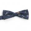 BF-JAZZ-NV Seiden-Print-Fliege Jazz Marineblau
