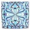 CF-GEO-SB Seiden-Print-Taschentuch, Geometrie, Saxblau