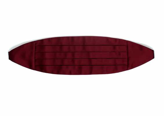 CM-510 Kummerbund mit Premium-Seidenbesatz, Burgunderrot