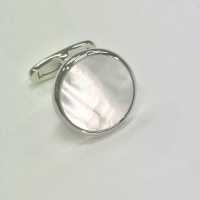 E-3-C Formelle Manschettenknöpfe, Perlmuttmuschel, Silber, Rund[Formelle Accessoires] Yamamoto(EXCY) Sub-Foto