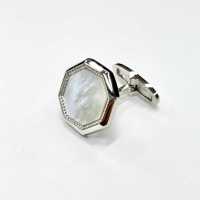 G-3-C Formelle Manschettenknöpfe, Perlmutt Muschel Silber Achteckig[Formelle Accessoires] Yamamoto(EXCY) Sub-Foto