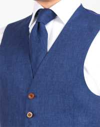 HLN-02 HARISSONS Leinen Krawatte Blau[Formelle Accessoires] Yamamoto(EXCY) Sub-Foto