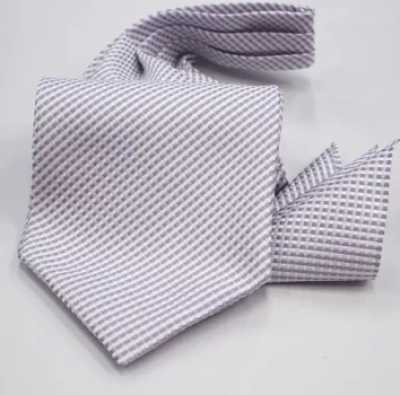 MS-400 Handgebundenes Ascot-Krawatten- und Einstecktuch-Set, Violett