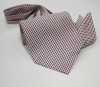 MS-402 Set aus handgebundener Ascot-Krawatte und Einstecktuch, Bordeaux