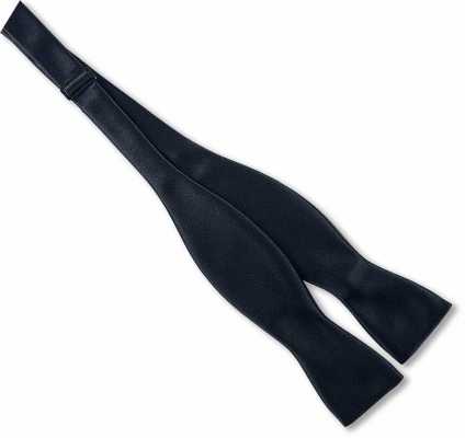 MT-100 Handgebundene Fliege aus echtem Seiden-Habutae, Premium-Qualität, Marineblau