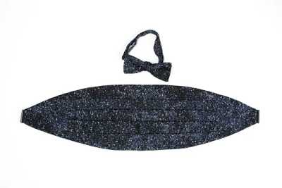 NCM-2 Kummerbund aus Nishijin-ori-Stoff, sternenmarineblau