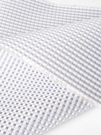 Yamanashi Fujiyoshida Gingham-Karomuster, Formelles Textilgrau