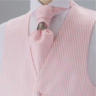 Formale Weste Made In Japan Kariertes Rosa