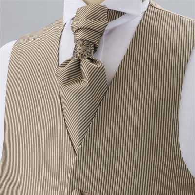 V-3004 Formelle Weste Hergestellt in Japan Gold gestreift