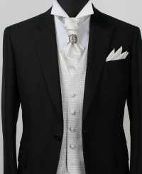 V-902 Formale Weste Seidenjacquard Kleines Muster Silber[Formelle Accessoires] Yamamoto(EXCY) Sub-Foto