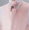 V-984 Anzugweste, Seidenjacquard, Kanoko-Muster, Rosa
