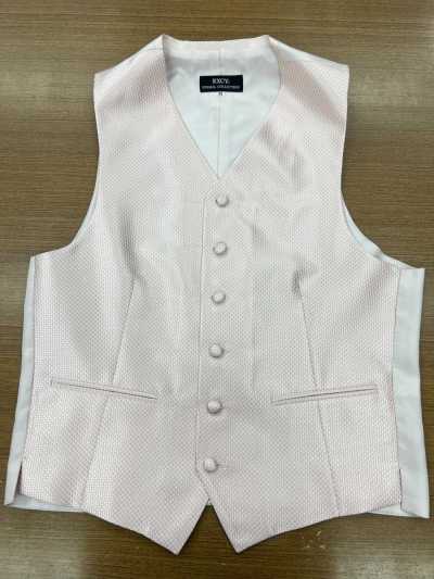 V-984(旧) Anzugweste, Seiden-Jacquard, Kanoko-Muster, Rosa