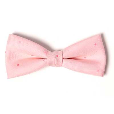 VBF-33 Fliege aus VANNERS-Stoff, gepunktetes Muster, jeansähnlicher Jacquard, Rosa