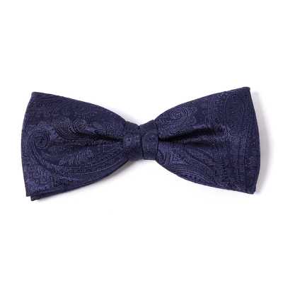 VBF-37 Fliege aus VANNERS-Stoff, Paisleymuster, Marineblau