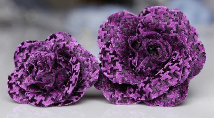 VBTA-14 VANNERS Boutonnière Hahnentritt Violett