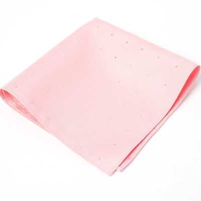 VCF-33 Einstecktuch aus VANNERS-Stoff, Jacquard mit Punktmuster in Denim-Optik, Pink