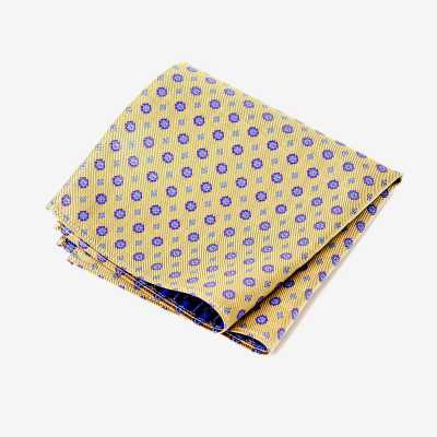 VANNERS Textil Used Einstecktuch Muster Gelb