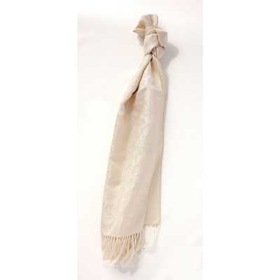 VST-4 Stola aus VANNERS Seidenstoff, Paisleymuster, Champagnergold