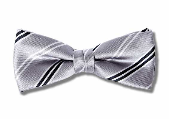 Fliege aus VANNERS-Stoff, Silber