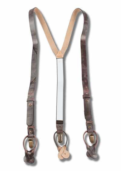 BRETELLE &amp; BRACES Suspenders Leather Antique Brown