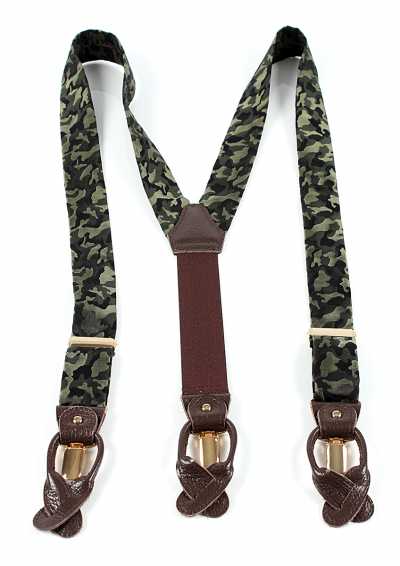 PSR-2 Pentagono Hosenträger aus Used-Camouflage-Grün-Stoff