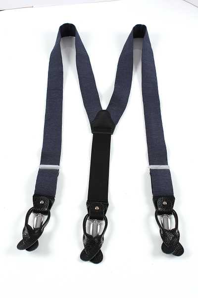 PSR-4 Hosenträger aus Pentagono-Gewebe, Marineblau